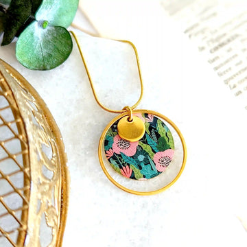 Collier pendentif bohème chic à fleurs pour femme