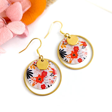 Boucles d’oreilles pendantes en résine pour femme - Gipsy
