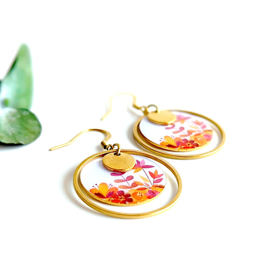 Boucles d'oreilles fleurs d'été pour femme