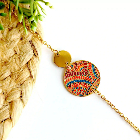 Bracelet en émail coloré pour femme - Maya