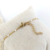 Bracelet personnalisé chaîne en émail blanc et médaille gravée