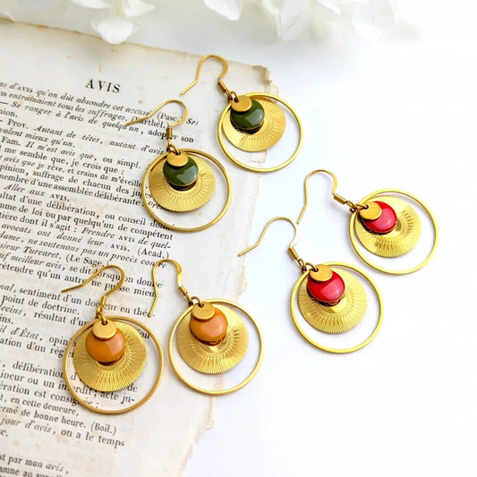 Boucles d’oreilles Livia Rondes Boho chic pour femme