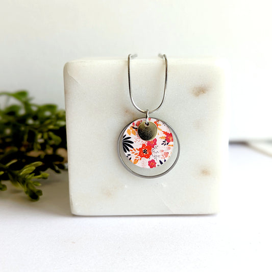 Collier pendentif en résine pour femme - Gipsy