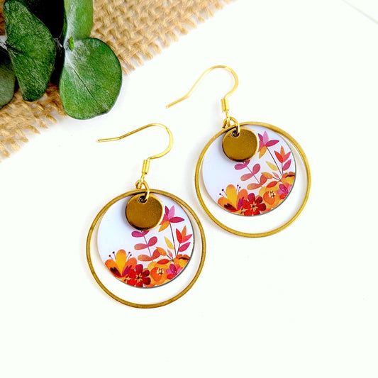 Boucles d'oreilles fleurs d'été pour femme