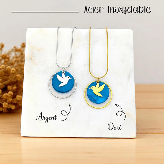 collier-colibri-acier-inoxydable