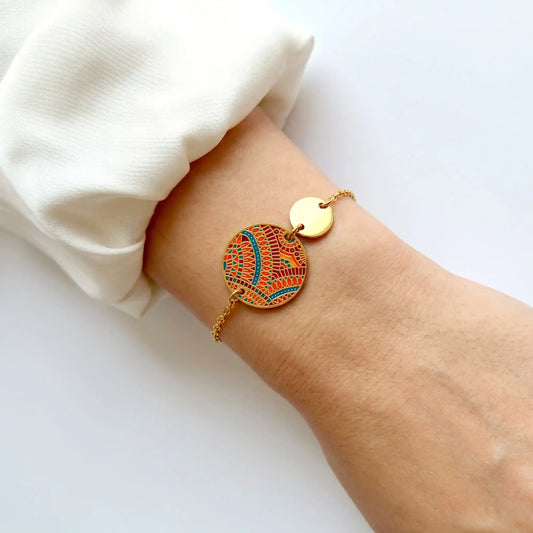 Bracelet en émail coloré pour femme - Maya